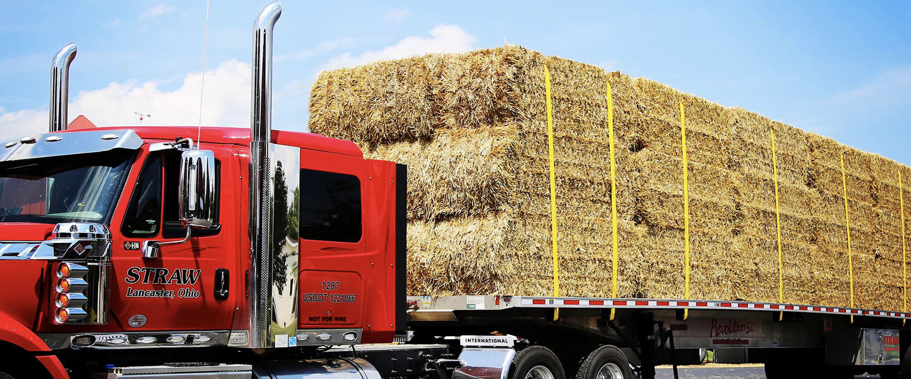 red truck hauling